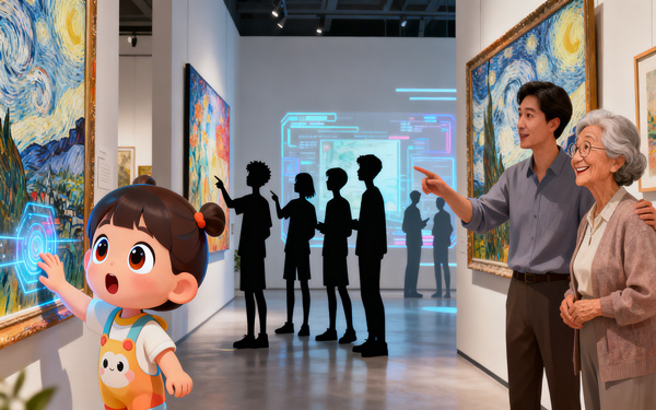 如何为不同的年龄段定制数字画展虚拟展厅内容？